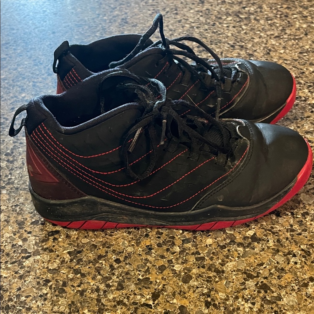 Jordan Black and Red Kids Sneakers